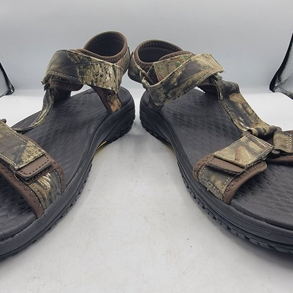 Skechers Relaxed Fit Mens Size 14 Brown Camo Lomell Rip Tide Sandals 204351 - Picture 3 of 16